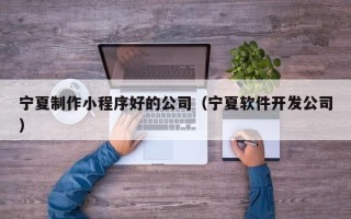 天门宁夏制作小程序好的公司（宁夏软件开发公司）